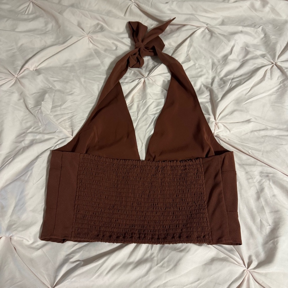 Abercrombie & Fitch Brown Halter Crop Top - Picture 6 of 7
